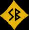 Small SB in a yellow diamond shape logo.