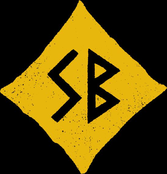 SB in a yellow diamond shape logo.