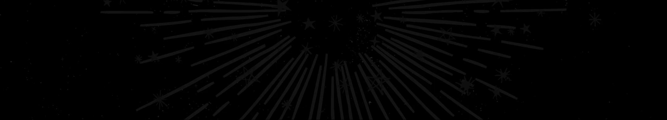 Stars and lines on a black background.