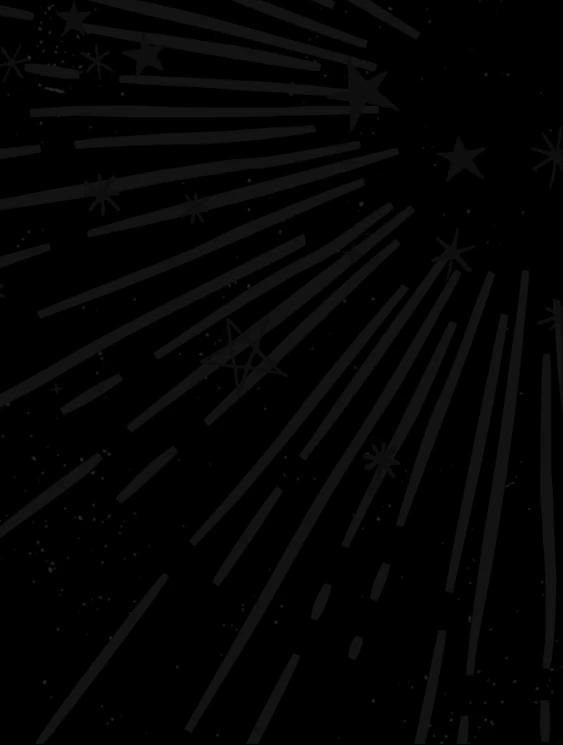 Stars and lines on a black background.