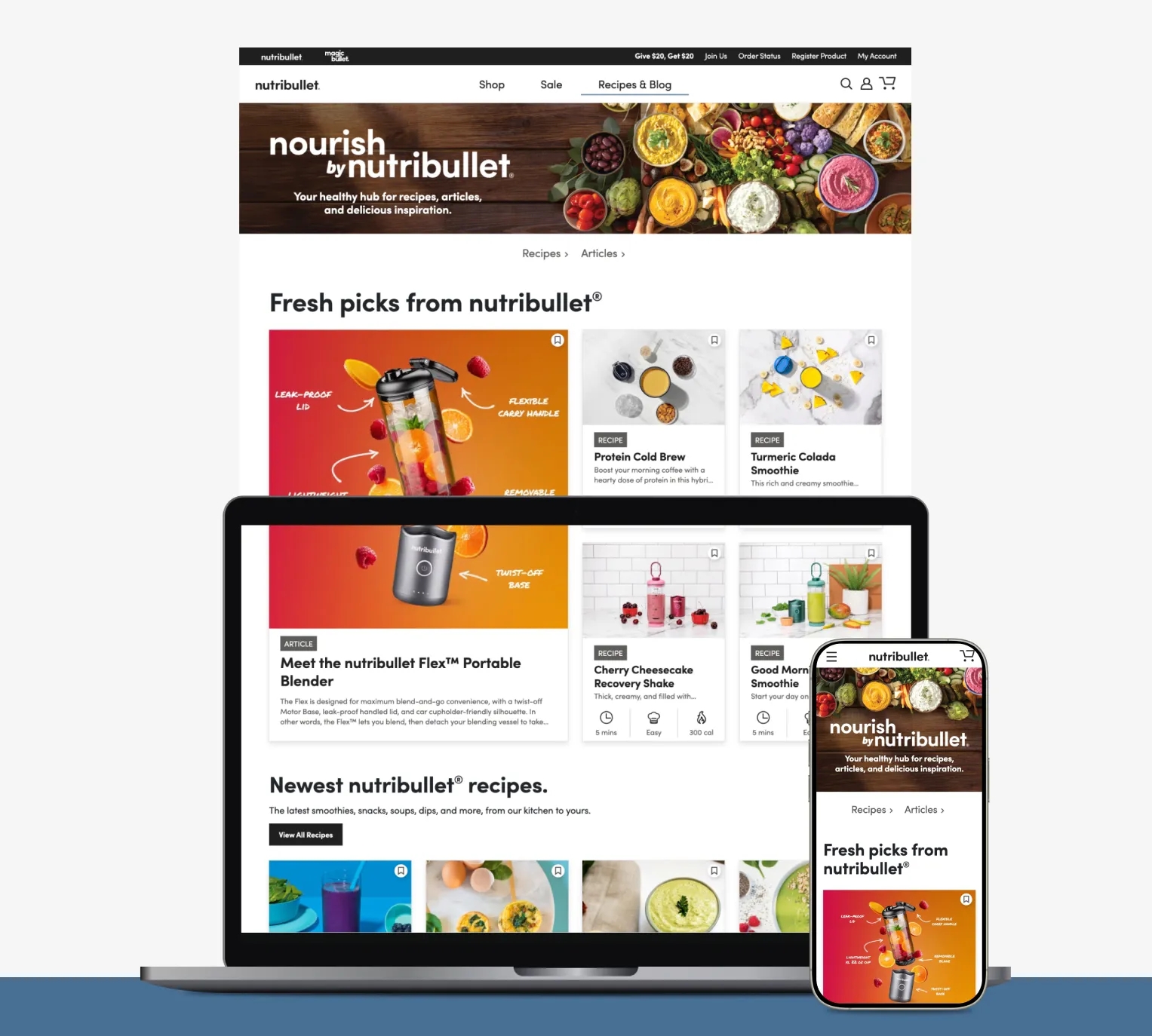 nourish-stacked-b.webp Laptop and iphone displaying the nourish website.